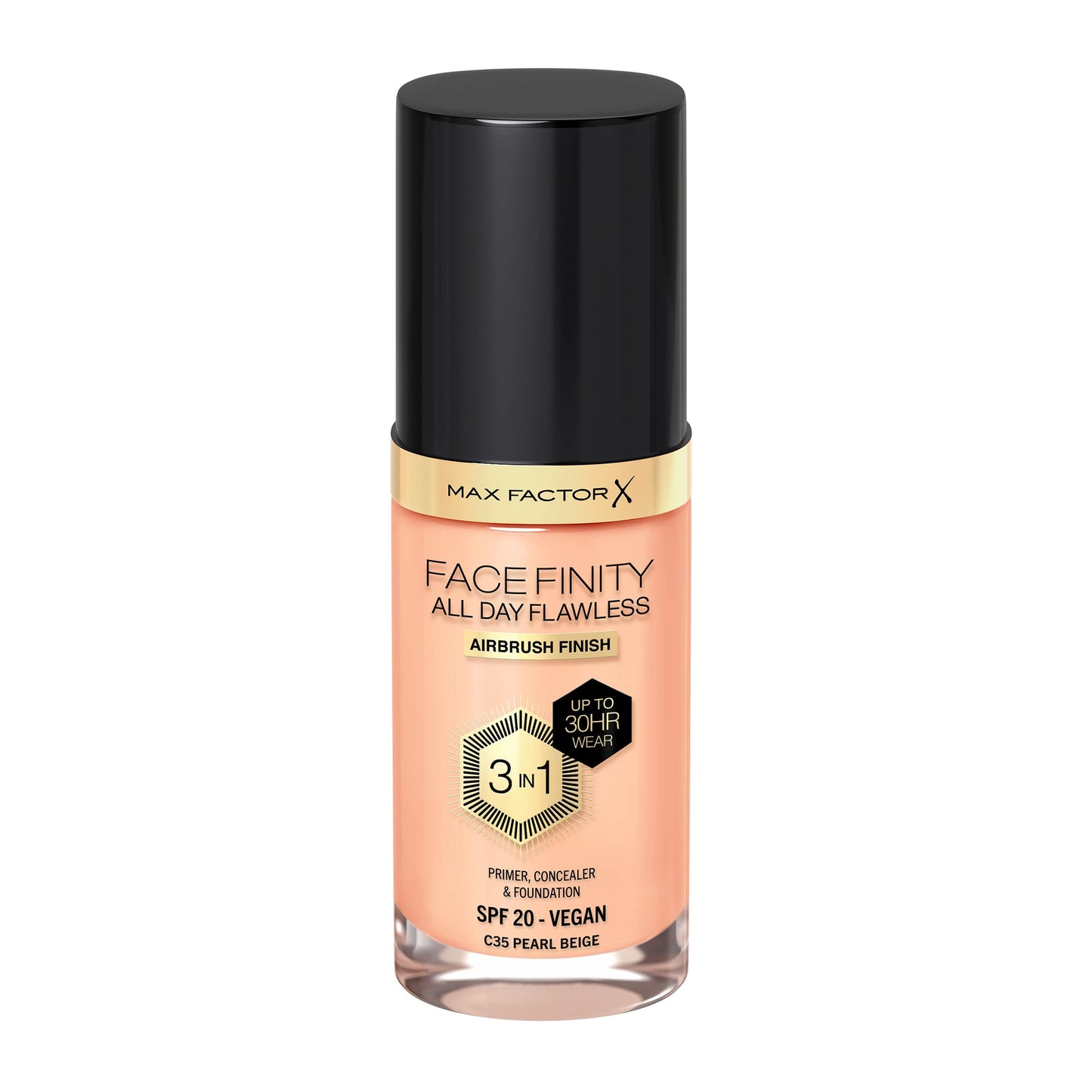 Max Factor Face Finity 3 In 1 All Day Flawless Foundation - 35 Pearl Beige