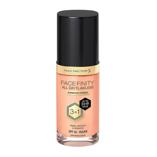 Max Factor Face Finity 3 In 1 All Day Flawless Foundation - C64 Rose Gold