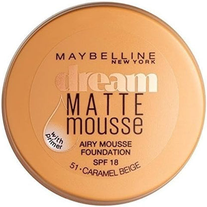 Branded Beauty Maybelline Dream Matte Mousse Foundation - 51 Caramel Beige