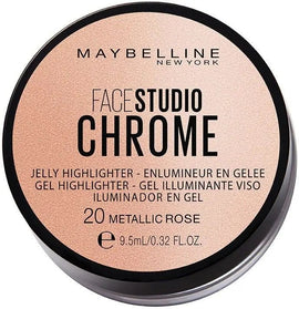 Branded Beauty Maybelline Face Studio Chrome Jelly Highlighter - 20 Metallic Rose