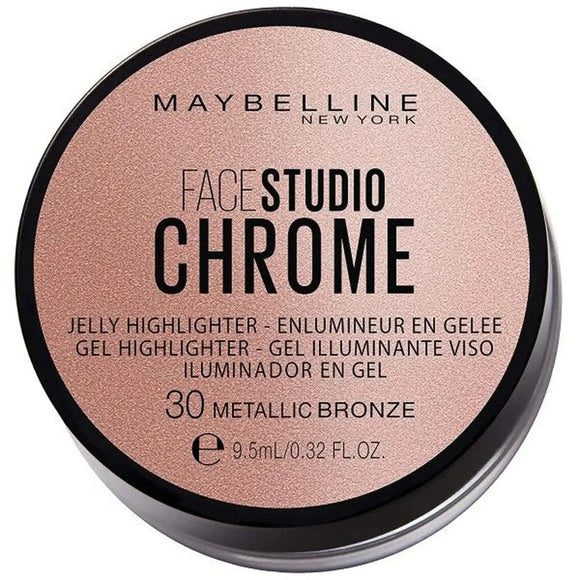 Branded Beauty Maybelline Face Studio Chrome Jelly Highlighter - 30 Metallic Bronze