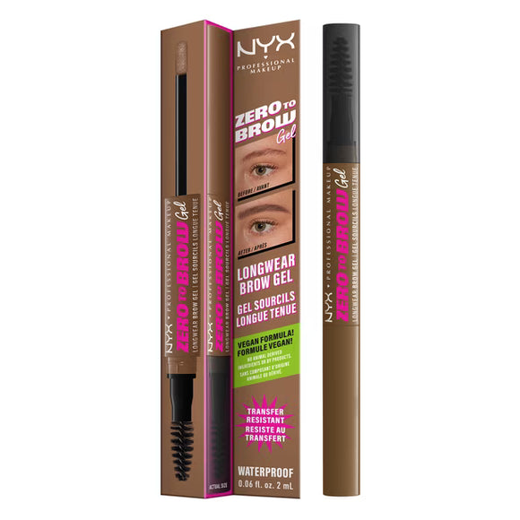 NYX Zero To Brow Longwear Waterproof  Eyebrow Gel  - 02 Ash Blonde