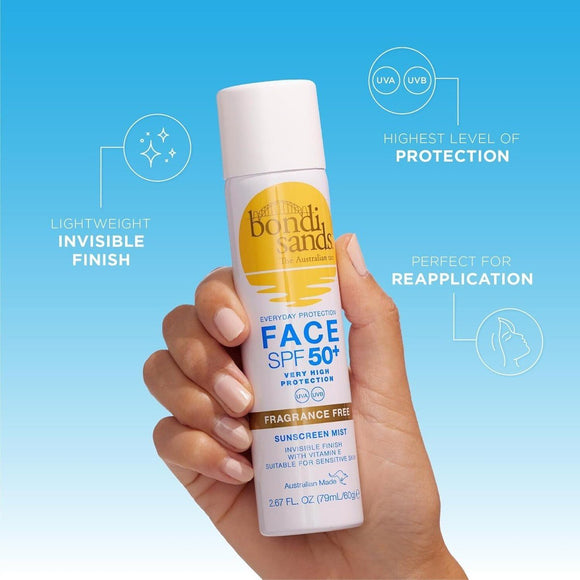 Bondi Sands SPF50 Facer Mist 79ml - Branded Beauty