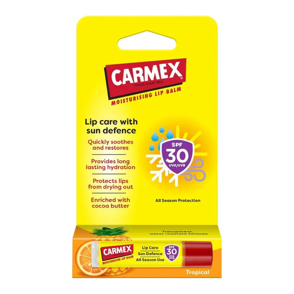 Carmex Sun Protection Lip Balm SPF30 - Tropical - Branded Beauty