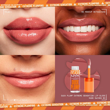 NYX Duck Plump High Pigment Lip Gloss - 03 Nude Swings - 0