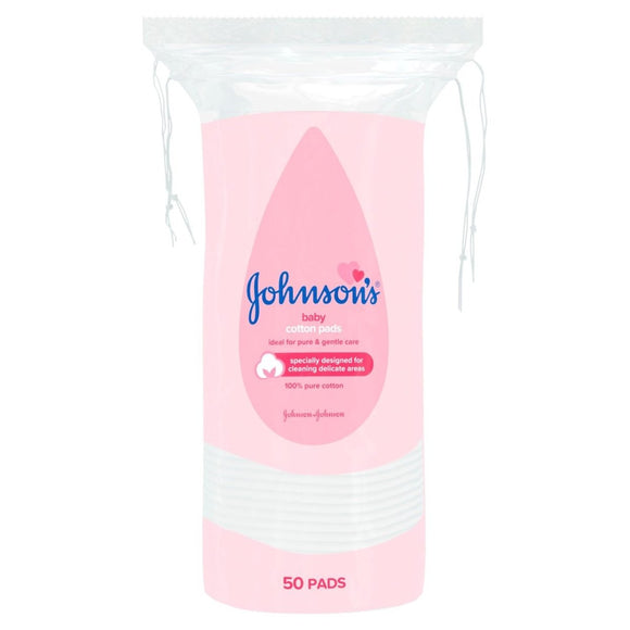 Johnsons Baby Cotton Pads - 50 Pads - Branded Beauty