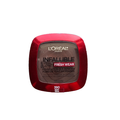 L'Oreal Infaillible 24H Fresh Wear Foundation Powder - 390 Ebony - Branded Beauty