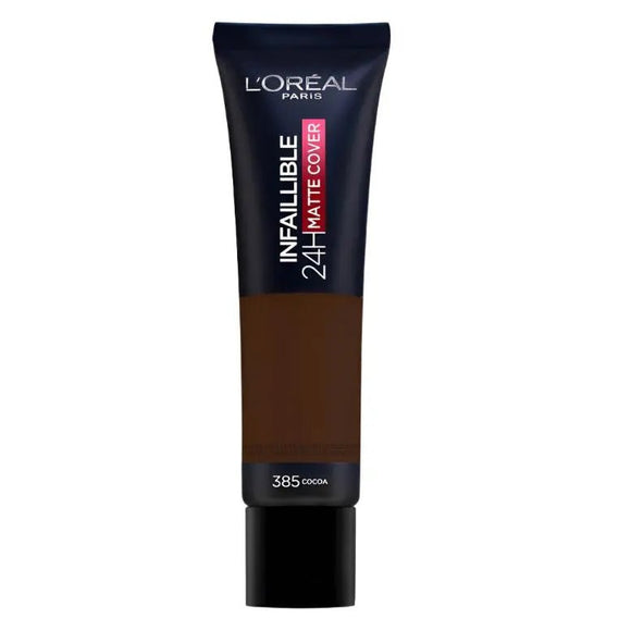 L'Oreal Infaillible 24H Matte Cover Foundation - 385 Cocoa - Branded Beauty