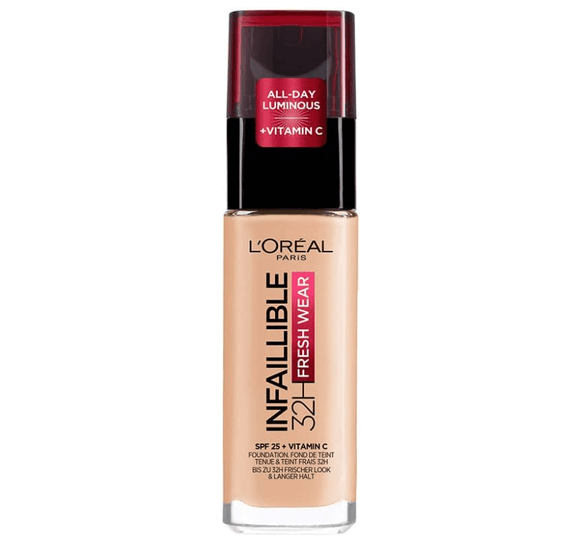 L'Oreal Infaillible 32H Fresh Wear Foundation - 160 Rose Linen - Branded Beauty