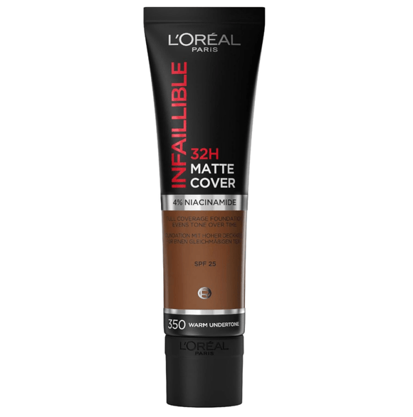 L'Oreal Infaillible 32H Matte Cover Foundation - 350 Warm Undertone - Branded Beauty