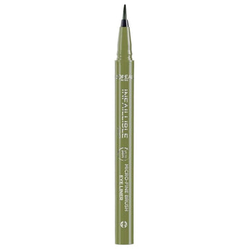 L'Oreal Infaillible Micro - Fine Brush Eye Liner - 05 Sage Green - Branded Beauty