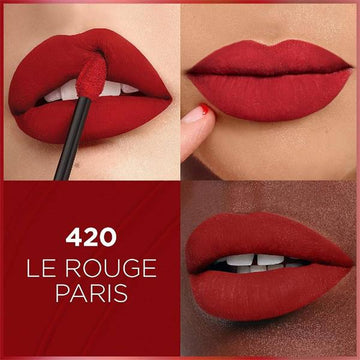 L'Oreal Matte Resistance Lipstick - 420 Le Rouge Paris - Branded Beauty