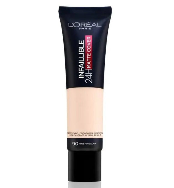 L'Oreal Paris Foundation Infallible Matte Cover - 90 Porcelain - Branded Beauty