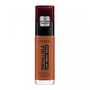 L'Oreal Paris Infaillible 24H Fresh Wear Liquid Foundation - 375 Deep Amber - Branded Beauty
