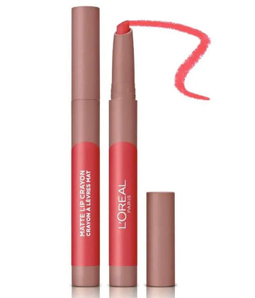 L'Oreal Paris Matte Lip Crayon - 108 Hot Apricot - Branded Beauty