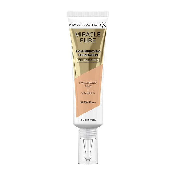 Max Factor Miracle Pure Foundation - 040 Light Ivory - Branded Beauty