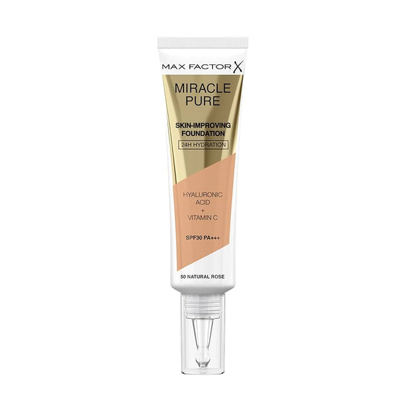 Max Factor Miracle Pure Foundation - 050 Natural Rose - Branded Beauty