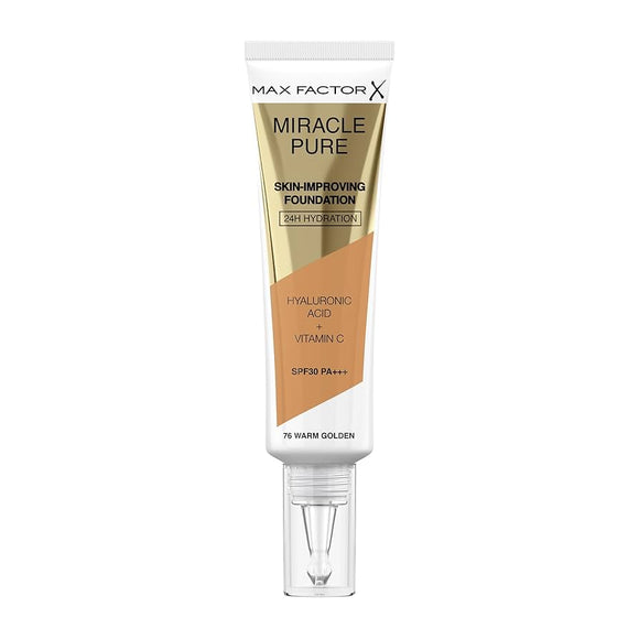 Max Factor Miracle Pure Foundation - 076 Warm Golden - Branded Beauty