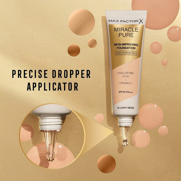 Max Factor Miracle Pure Foundation - 70 Warm Sand - Branded Beauty