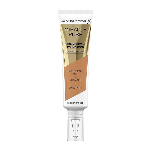 Max Factor Miracle Pure Foundation - 82 Deep Bronze - Branded Beauty