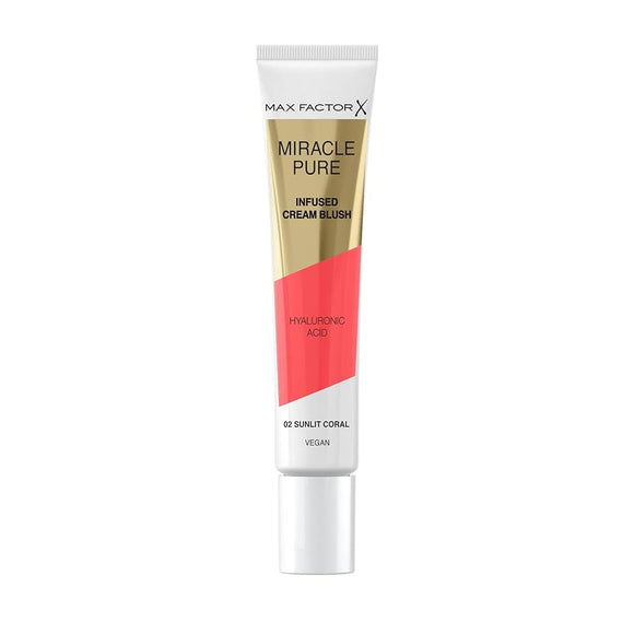 Max Factor Miracle Pure Infused Cream Blush - 02 Sunlit Coral - Branded Beauty