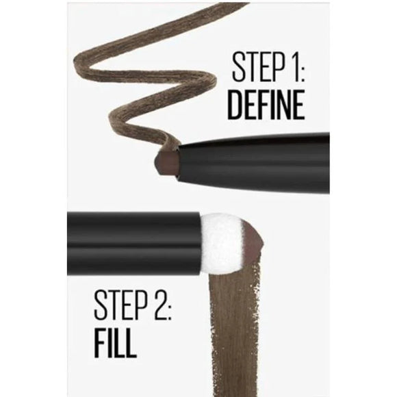 Maybelline Brow Satin Smoothing Duo - Brow Pencil And Filling Powder - Mahogany Red - Branded Beauty