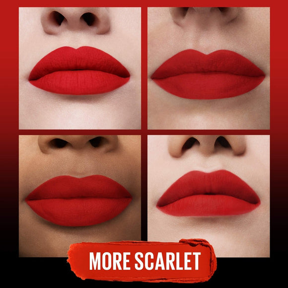 Maybelline Color Show Ultimatte Lipstick - 299 More Scarlet - Branded Beauty