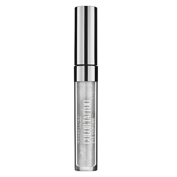 Maybelline Color Tattoo Eye Chrome - 580 Silver Spark - Branded Beauty
