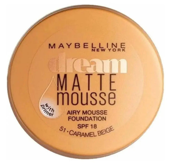 Maybelline Dream Matte Mousse Foundation - 51 Caramel Beige - Branded Beauty