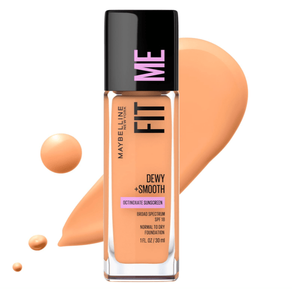 Maybelline Fit Me Dewy + Smooth Foundation Soft Honey - Branded Beauty
