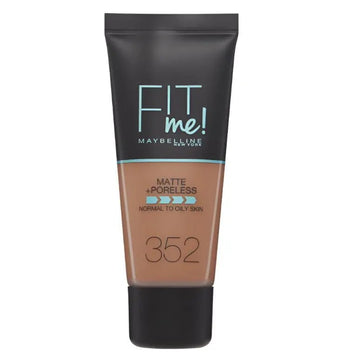 Maybelline Fit Me Matte + Poreless Foundation - 352 Truffle Cacao - Branded Beauty