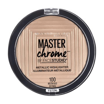 Maybelline Master Chrome Highlighting Powder 100 Molten Gold - Branded Beauty