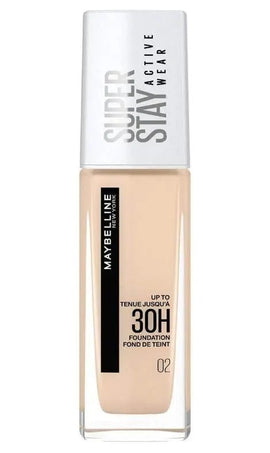 Maybelline Super Stay Active Wear Up to 30H Foundation - 02 Naked Ivory - Branded Beauty