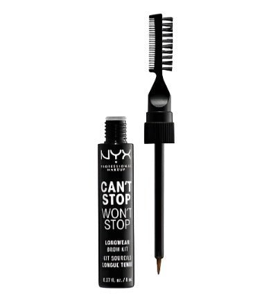 NYX Can't Stop Won't Stop Longwear Brow Kit - 04 Chocolate - Branded Beauty