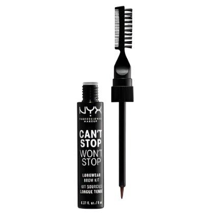 NYX Can't Stop Won't Stop Longwear Brow Kit - 06 Brunette - Branded Beauty
