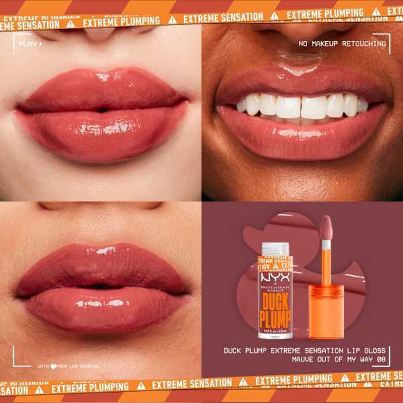 NYX Duck Plump High Pigment Lip Gloss - 08 Mauve Out My Way - Branded Beauty