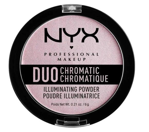 NYX Duo Chromatic Illuminating Powder Highlighter - 02 Lavender Steel - Branded Beauty
