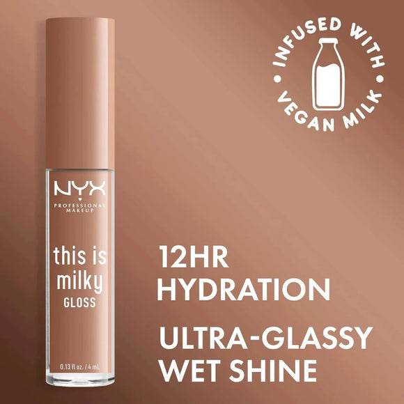 NYX Professional Makeup This Is Milky Lip Gloss - Cookies & Milk - Branded Beauty