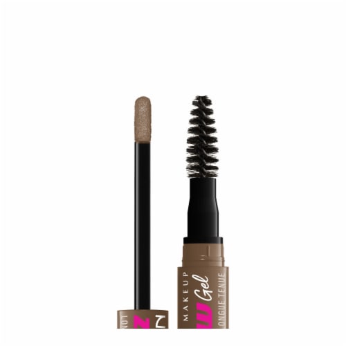 NYX Zero To Brow Longwear Waterproof Eyebrow Gel - 05 Ash Brown - Branded Beauty