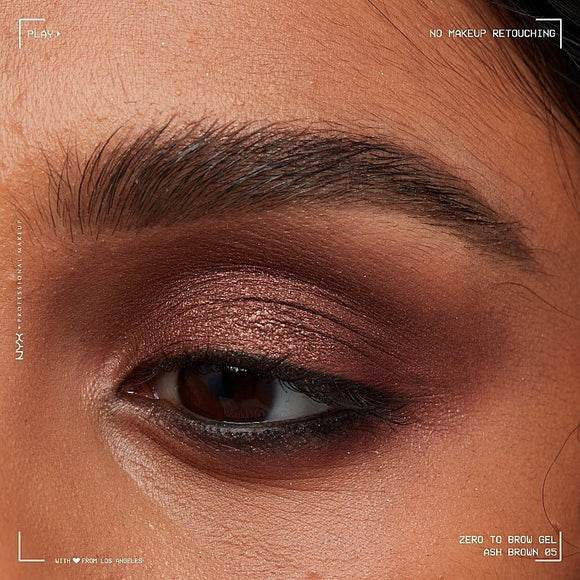 NYX Zero To Brow Longwear Waterproof Eyebrow Gel - 05 Ash Brown - Branded Beauty