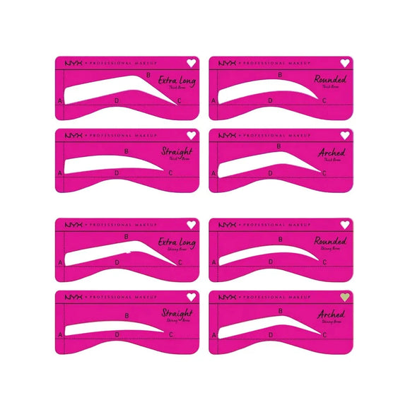 NYX Zero To Brow Stencil Book For Skinny Brows - Branded Beauty