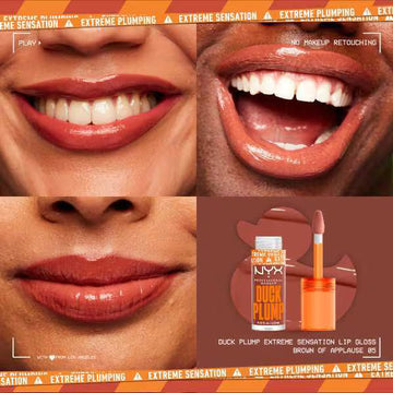NYX Duck Plump High Pigment Lip Gloss - 05 Brown Of Applause - 0