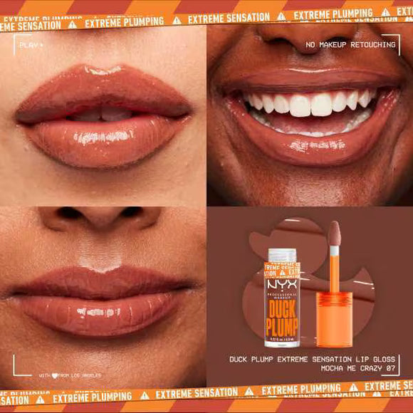 NYX Duck Plump High Pigment Lip Gloss - 07 Mocha Me Crazy