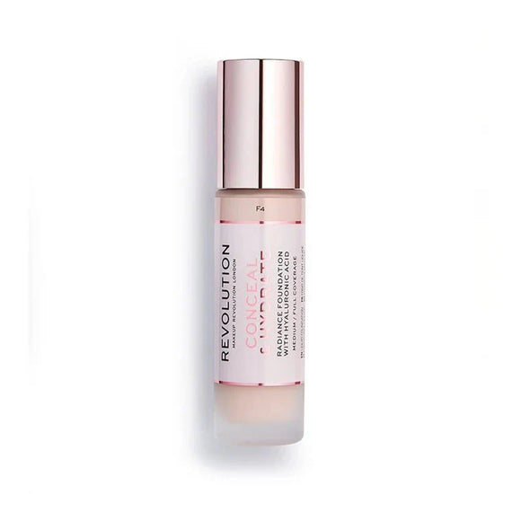 Revolution Conceal & Hydrate Liquid Foundation - F4 - Branded Beauty