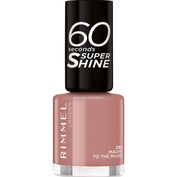Rimmel 60 Seconds Super Shine Nail Polish - 230 Mauve To The Music - Branded Beauty