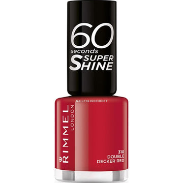 Rimmel 60 Seconds Super Shine Nail Polish - 310 Double Decker Red - Branded Beauty