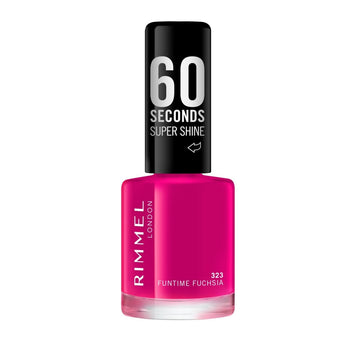 Rimmel 60 Seconds Super Shine Nail Polish - 323 Funtime Fuchsia - Branded Beauty