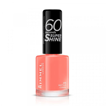 Rimmel 60 Seconds Super Shine Nail Polish - 415 Instyle Coral - Branded Beauty