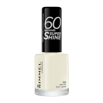Rimmel 60 Seconds Super Shine Nail Polish - 703 White Hot Love - Branded Beauty