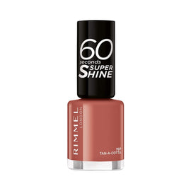 Rimmel 60 Seconds Super Shine Nail Polish - 707 Tan - A - Cotta - Branded Beauty